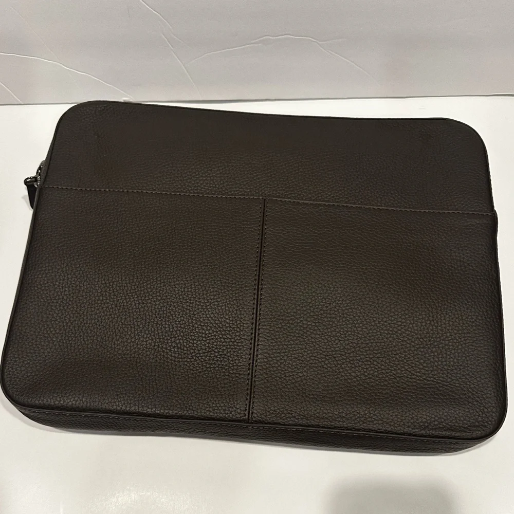 Mark & Graham Pebble Leather Laptop Zipper Top Case